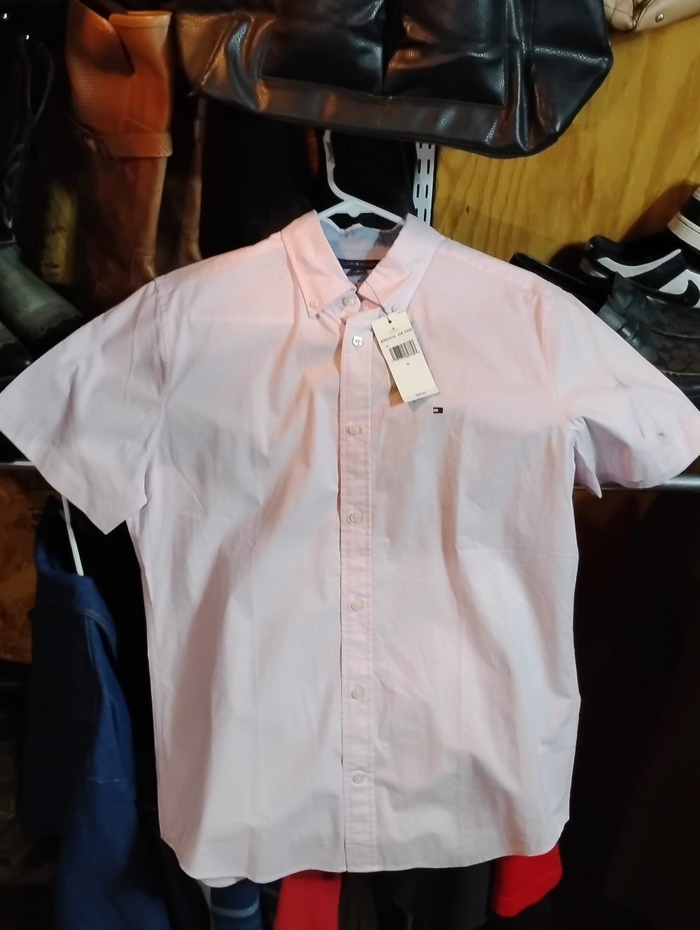 Tommy Hilfiger Pink Short Sleeve collard Shirt